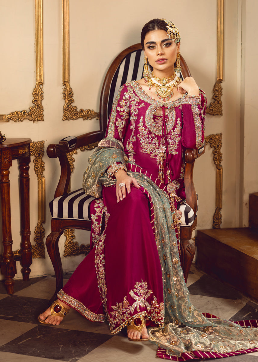 Sara Rohale Asghar | Unstitched Raw Silk | Melodic Tassels