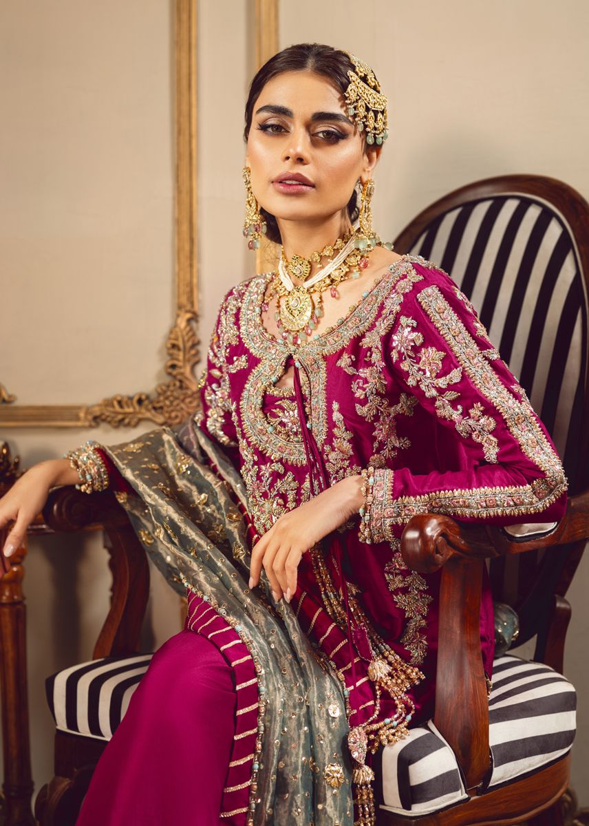 Sara Rohale Asghar | Unstitched Raw Silk | Melodic Tassels