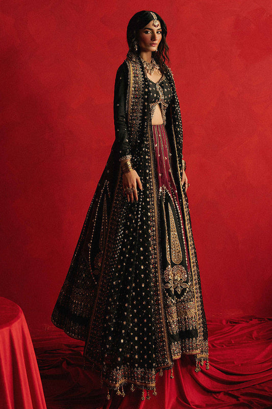 MNR | 3 Piece Unstitched Embroidered Indian Silk | Dil Raas