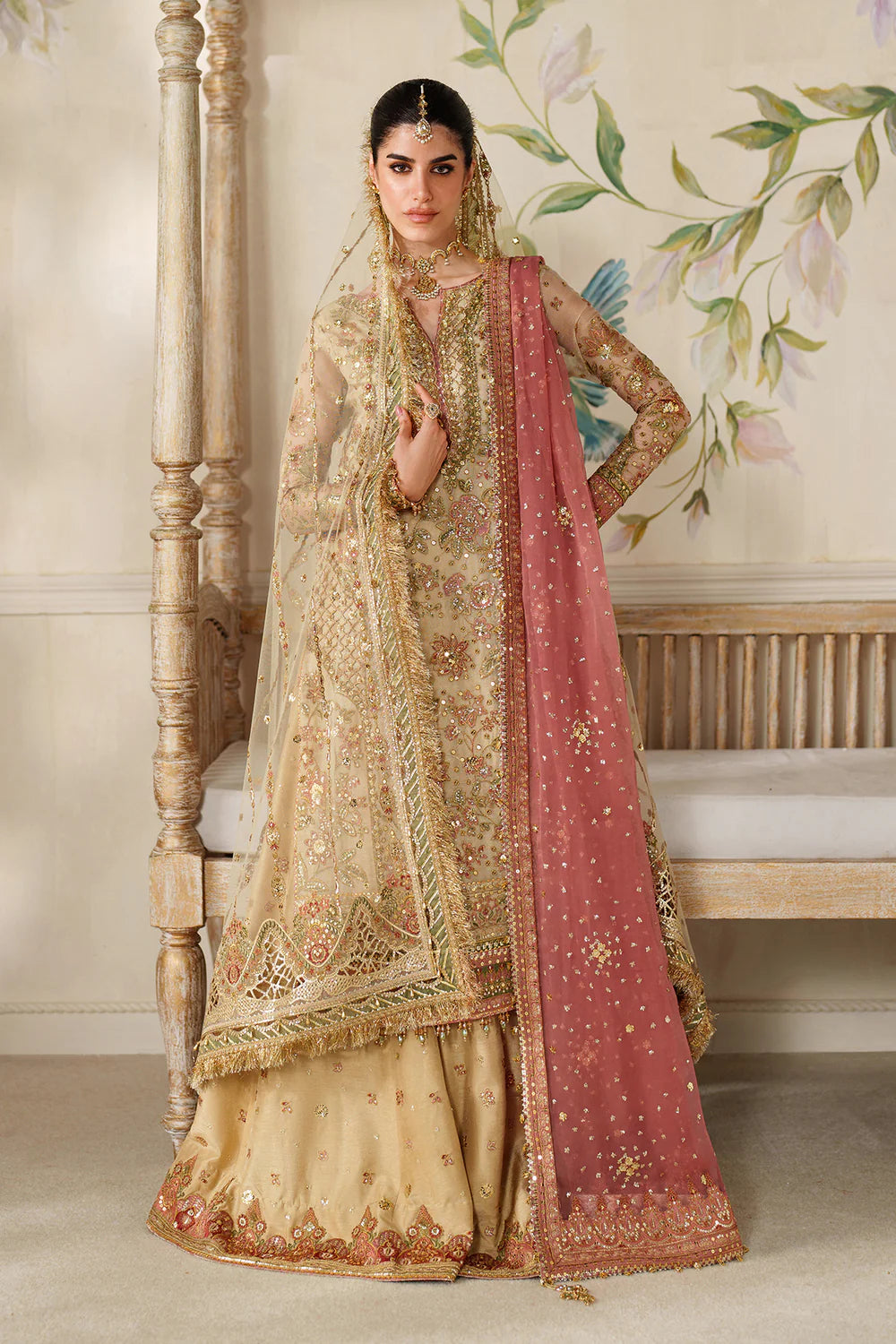 Baroque | 3 Piece Unstitched Embroidered Net | CH14-02
