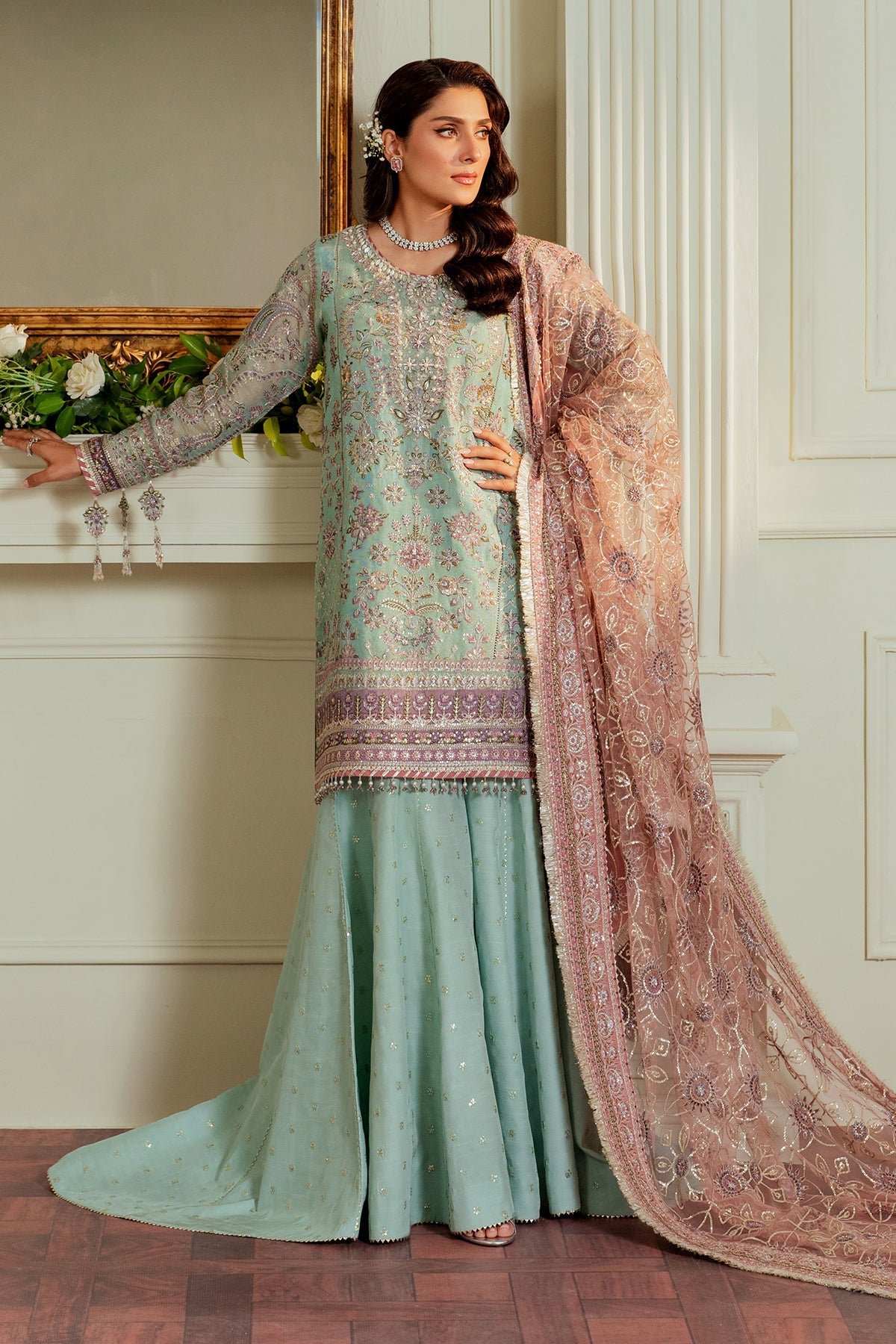 Baroque | Unstitched EMBROIDERED NET CH13-08 UNSTITCHED | CHV13D08