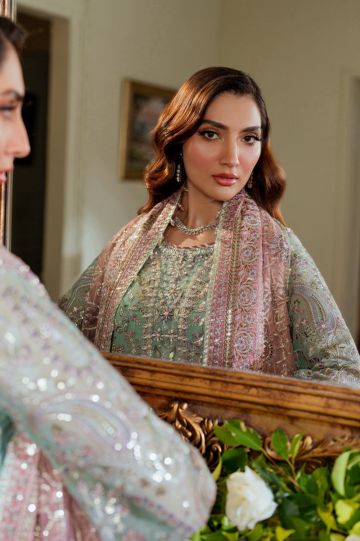 Baroque | Unstitched EMBROIDERED NET CH13-08 UNSTITCHED | CHV13D08