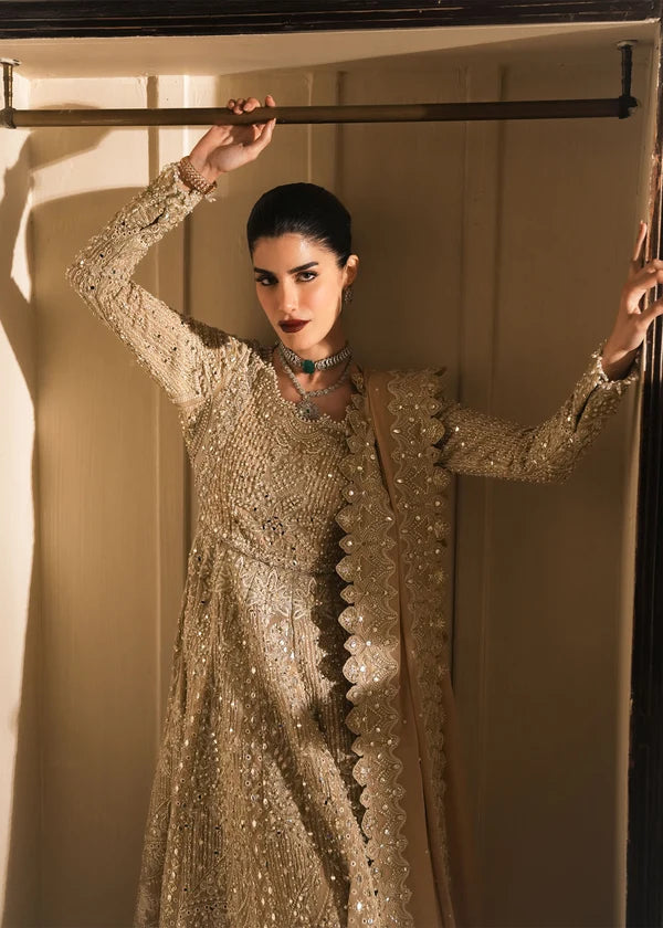 Saira Shakira | 3 Piece Unstitched Embroidered Chiffon Lehgenga | Moonveil