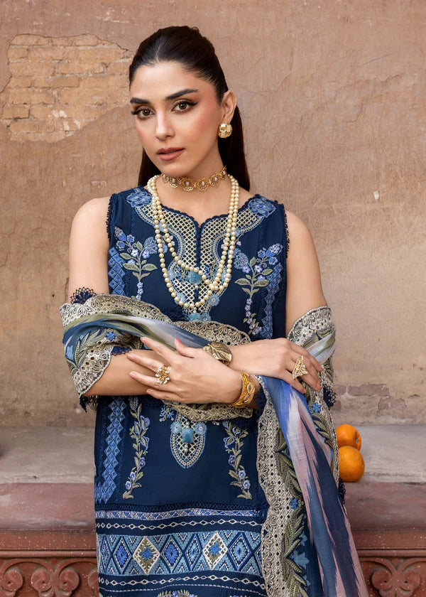 Saira Shakira | 3 Piece Unstitched Embroidered Lawn | Runa 8-B