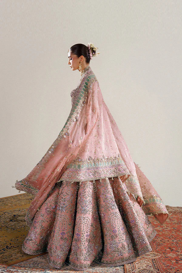 Suffuse | 3 Piece Unstitched Organza Choli with Lehenga | Zaleh