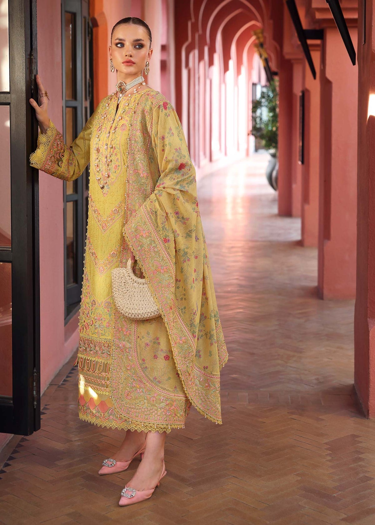 Kanwal Malik | 3 Piece Unstitched Embroidered Lawn | Summer