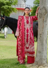 Elaf Premium | 3 Piece Unstitched Embroidered Lawn | ELH-6B JULIET