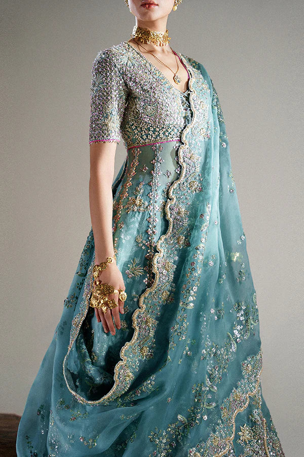 Suffuse | 3 Piece Unstitched Embroidered Organza Outfit | Anaira