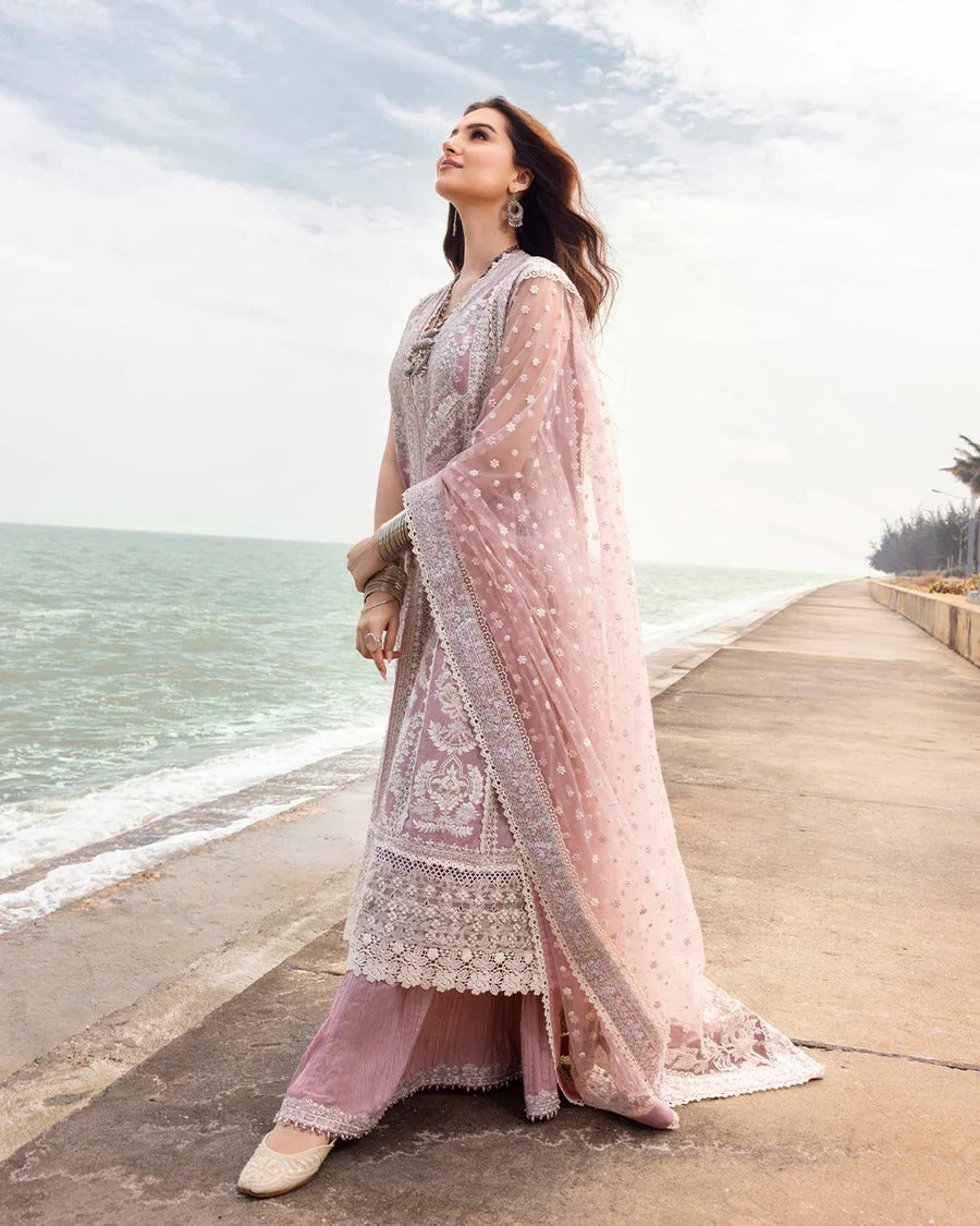 Faiza Saqlain | 3 Piece Unstitched Embroidered Lawn | Amaryllis