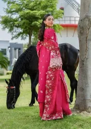Elaf Premium | 3 Piece Unstitched Embroidered Lawn | ELH-6B JULIET