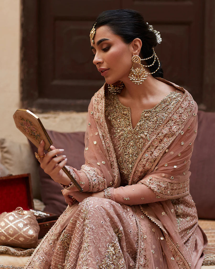 Faiza Saqlain | 3 Piece Unstitched Embroidered Raw Silk | Zeena