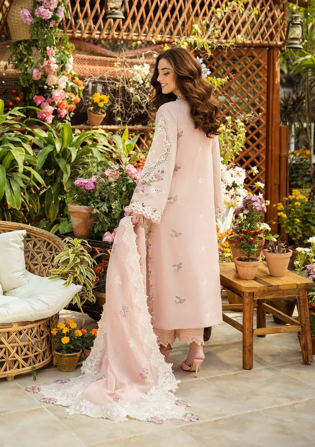 Elaf Premium | 3 Piece Unstitched Embroidered Lawn | ELM-2A MAHGUL