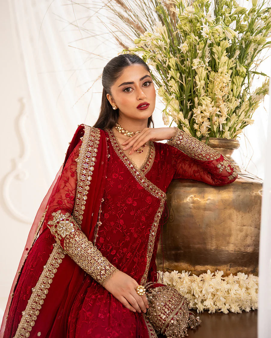 Faiza Saqlain | 3 Piece Unstitched Embroidered Chiffon | Gul