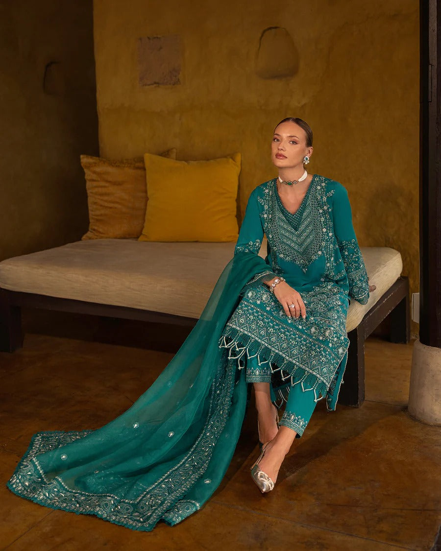 Faiza Saqlain | 3 Piece Unstitched Embroidered Lawn | Calla
