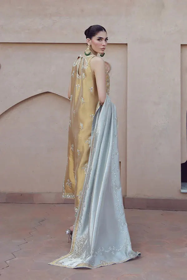 Shamsa Hashwani | 3 Piece Unstitched Embroidered Silk | Aakifah 02