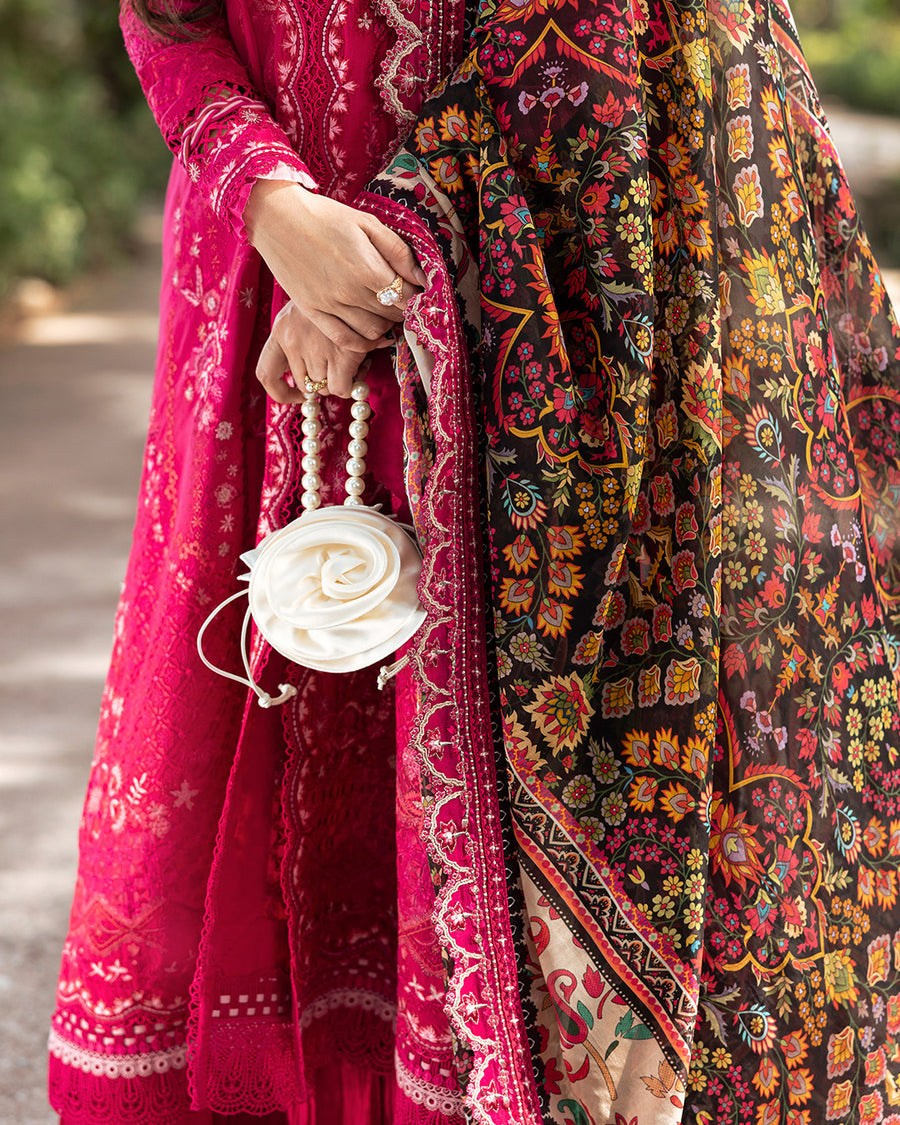 Faiza Saqlain | 3 Piece Unstitched Embroidered Lawn | Varda
