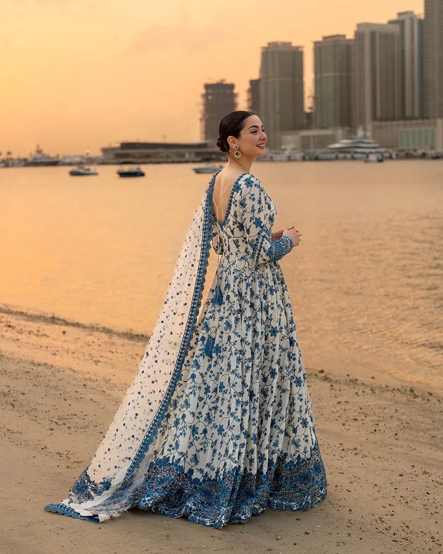 Faiza Saqlain | 3 Piece Unstitched Embroidered Lawn | Jehona