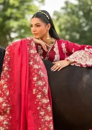 Elaf Premium | 3 Piece Unstitched Embroidered Lawn | ELH-6B JULIET