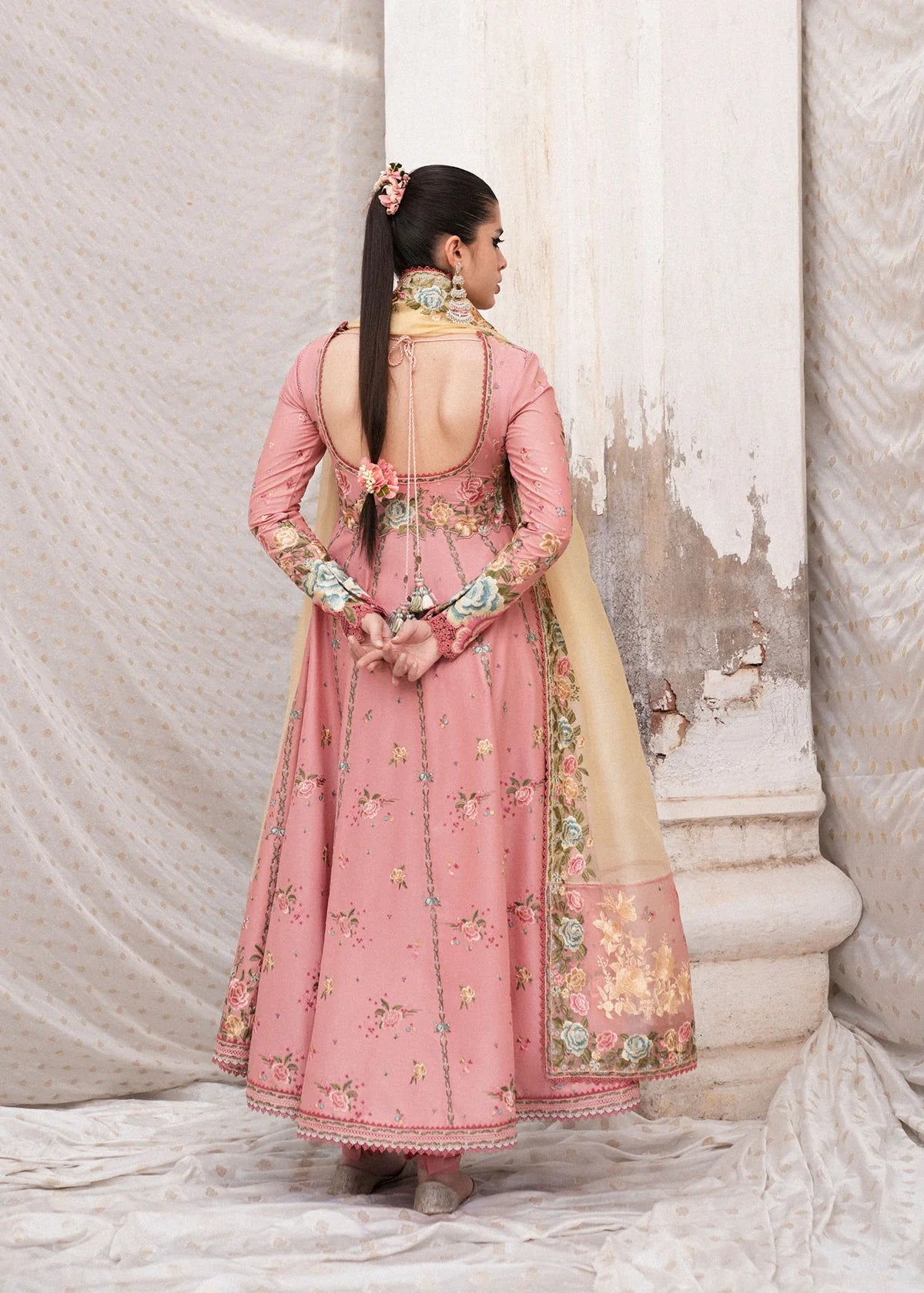 Hussain Rehar | 3 Piece Unstitched Embroidered Lawn | Nazneen