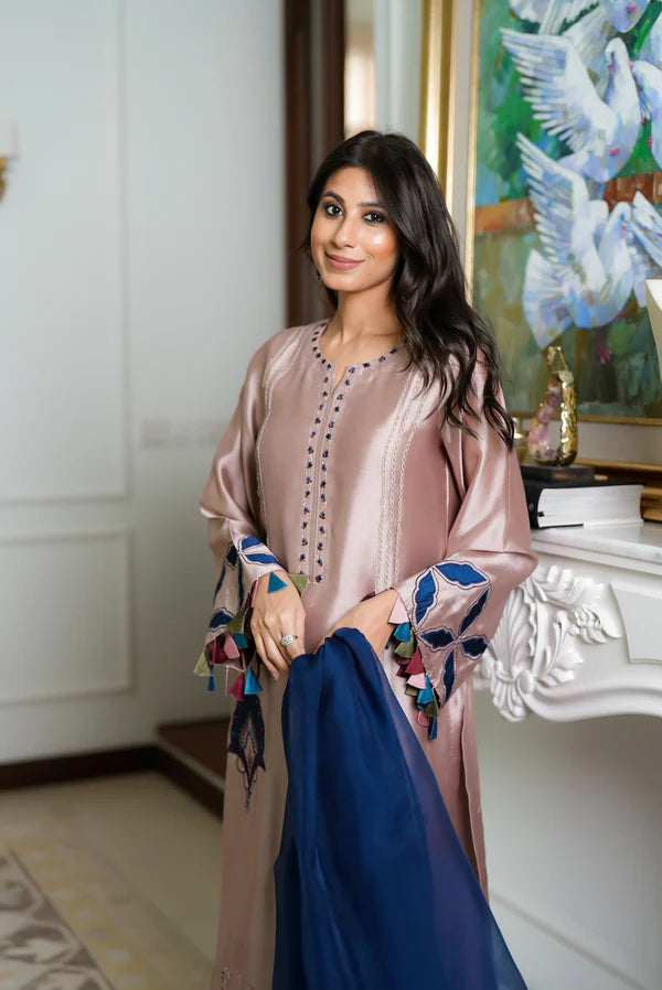 Faiza Rehman | 3 Piece Unstitched Embroidered Tissue Silk | Eiren