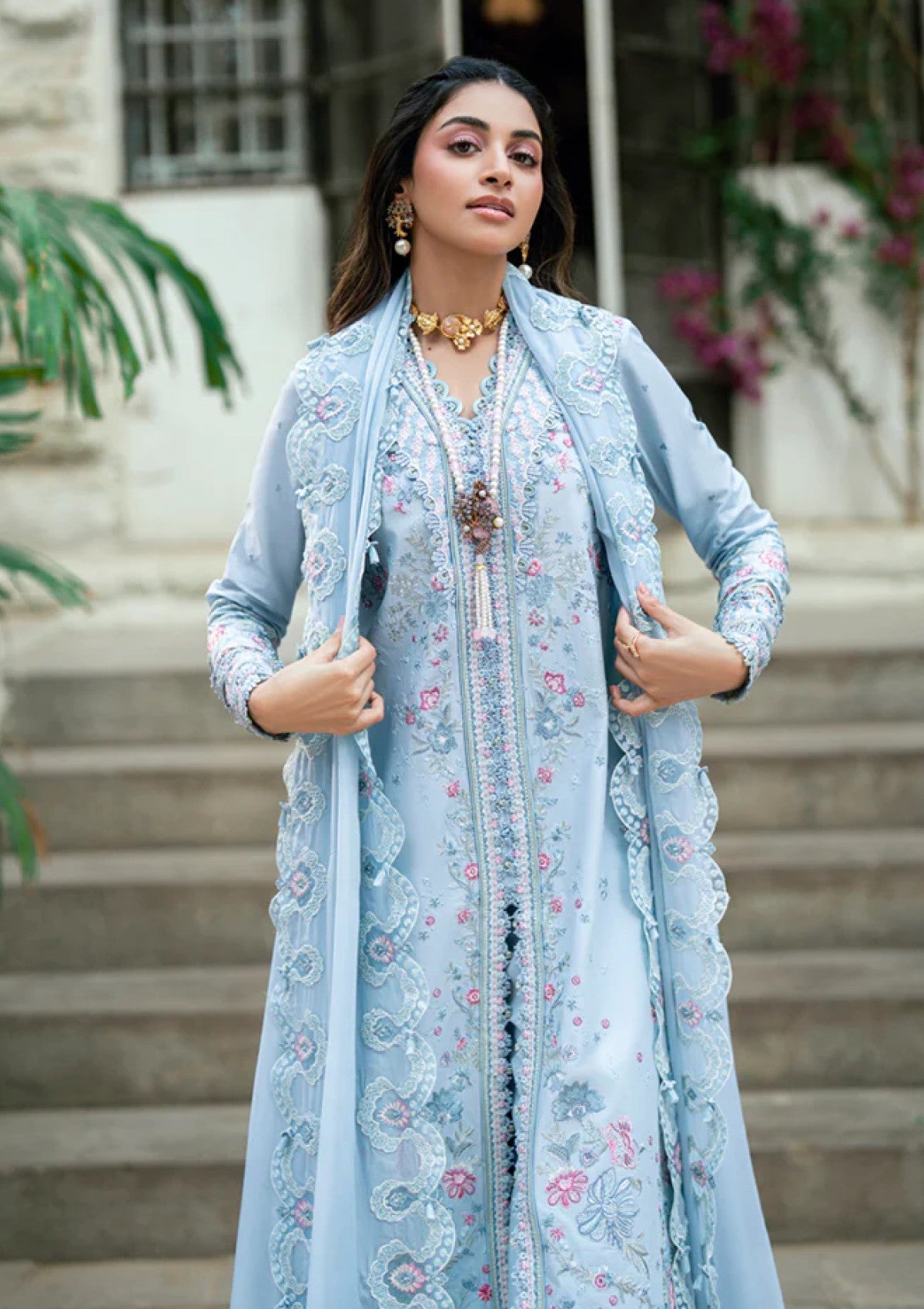 Qalamkar | 3 Piece Unstitched Embroidered Lawn | SB#04 - Zarish