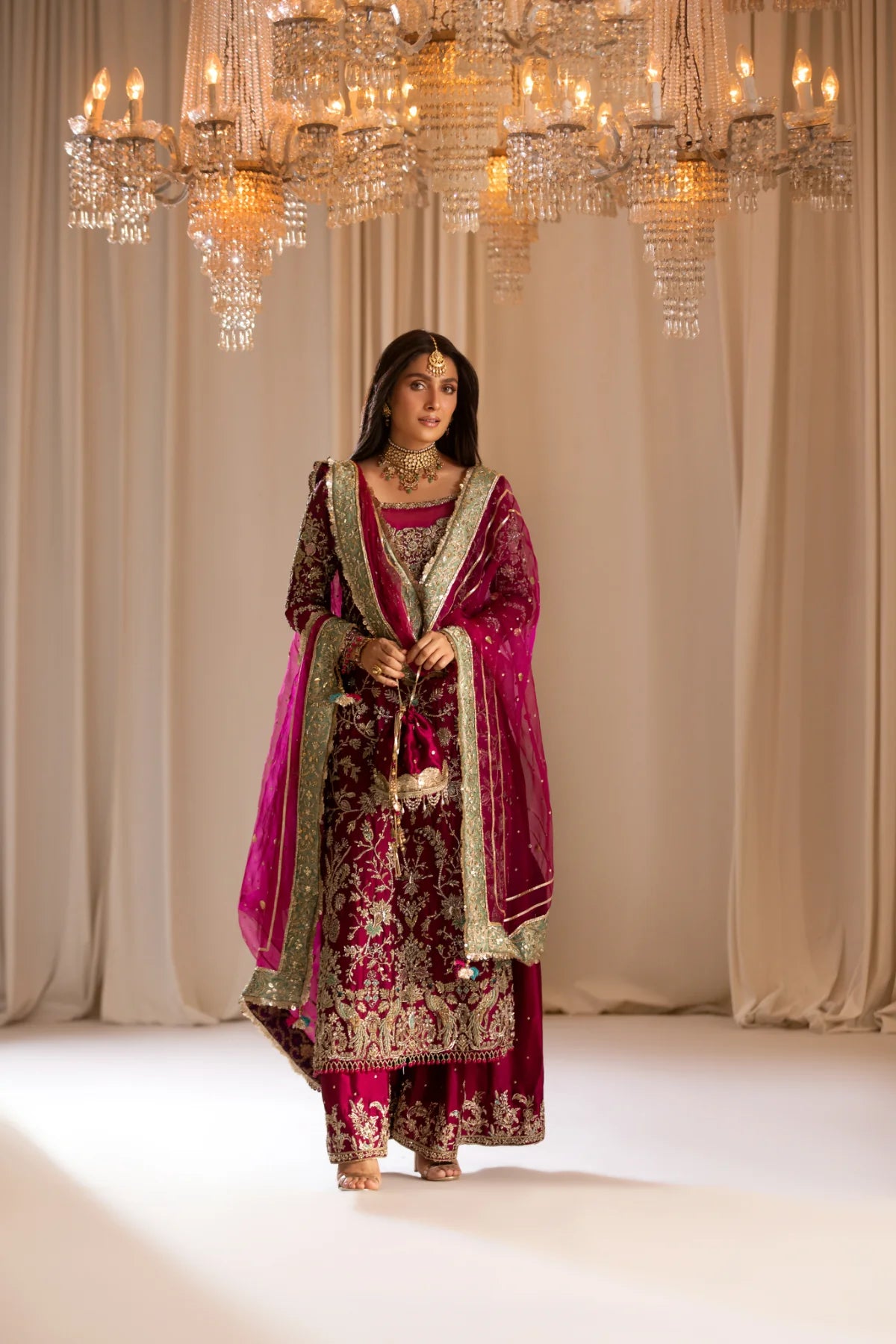 Tabya | 3 Piece Unstitched Sheesha silk with hand work | Tabeer