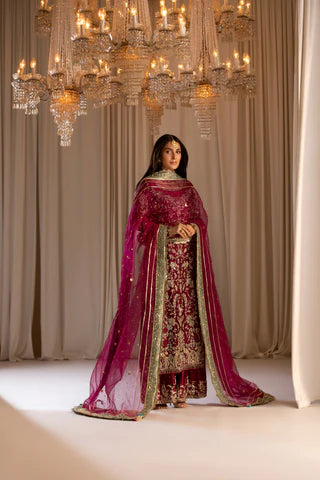 Tabya | 3 Piece Unstitched Sheesha silk with hand work | Tabeer