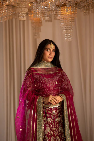 Tabya | 3 Piece Unstitched Sheesha silk with hand work | Tabeer