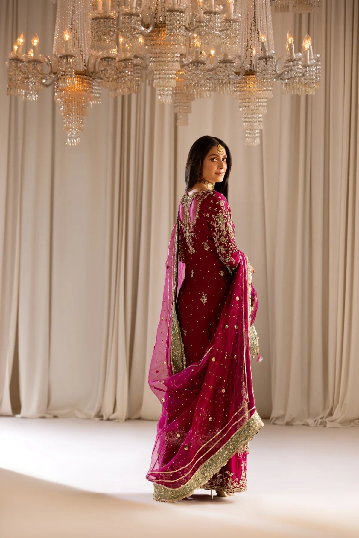 Tabya | 3 Piece Unstitched Sheesha silk with hand work | Tabeer