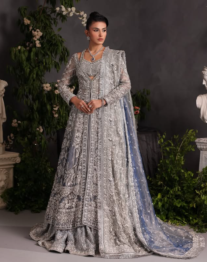 Ahmad Sultan | 3 Piece Unstitched Embroidered Organza | Sterlace