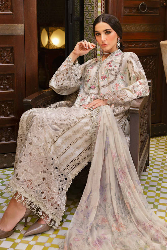Maria B. | 3 Piece Unstitched Embroidered Lawn Suit | D-2514-B