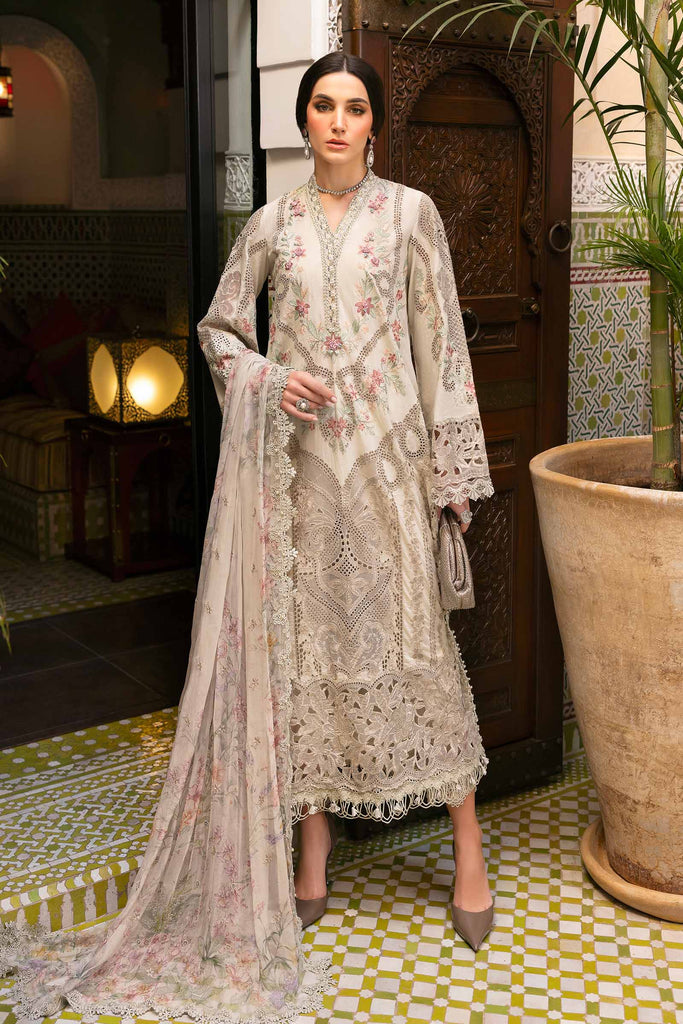 Maria B. | 3 Piece Unstitched Embroidered Lawn Suit | D-2514-B