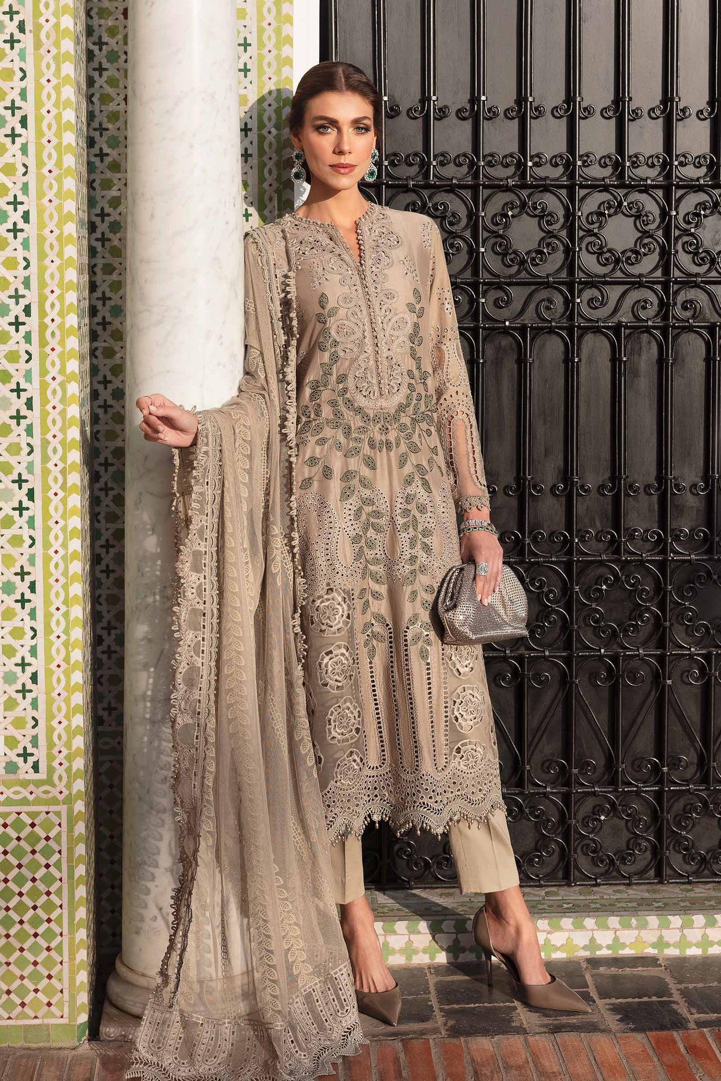 Maria B. | 3 Piece Unstitched Embroidered Lawn Suit | D-2502-A