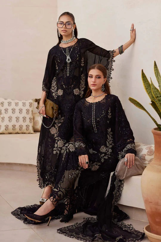 Maria B. | 3 Piece Unstitched Embroidered Paper Cotton Suit | D-25-03
