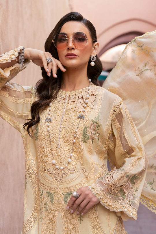 Maria B. | 3 Piece Unstitched Embroidered Organza Suit | D-2509-A