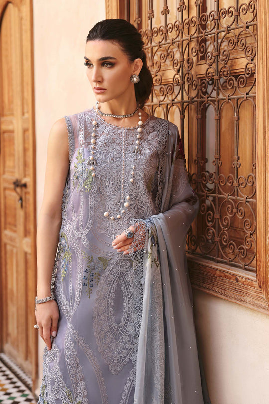 Maria B. | 3 Piece Unstitched Embroidered Organza Suit | D-2509-B