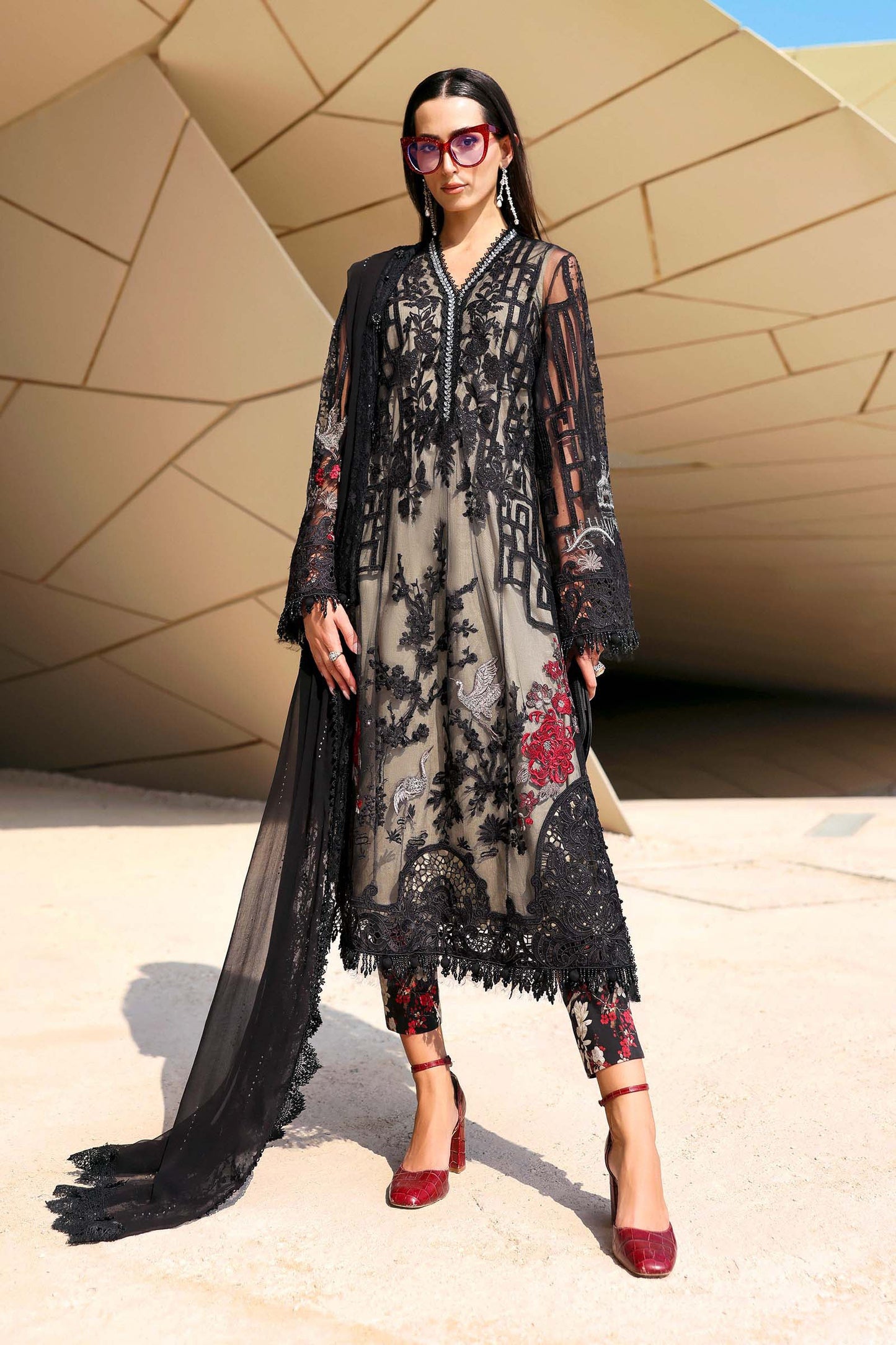 Maria B. | 3 Piece Unstitched Embroidered Lawn | D-2607-B