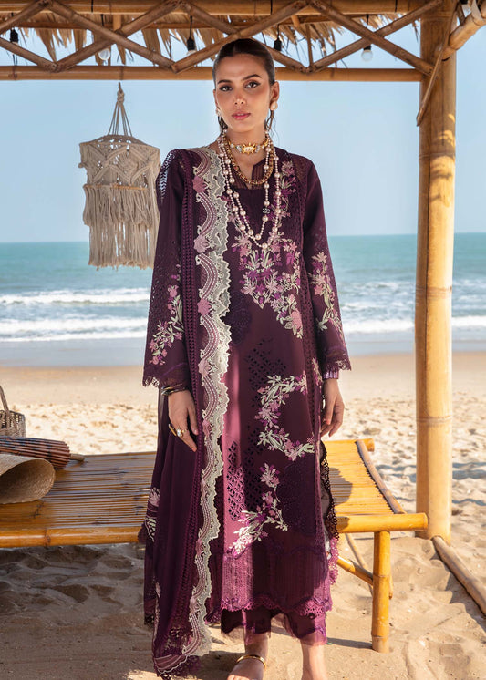 Saira Shakira | 3 Piece Unstitched Embroidered Lawn | Dahlia - B