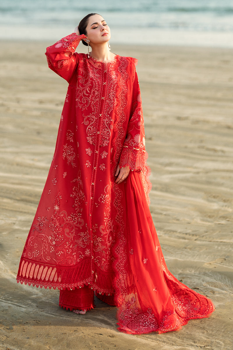 Qalamkar | Unstitched Chikankari Embroidered Lawn | FK-07 BELLA