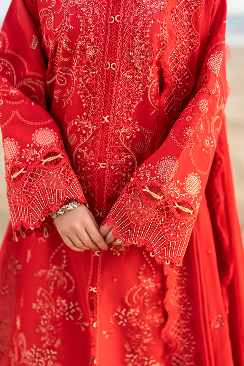 Qalamkar | Unstitched Chikankari Embroidered Lawn | FK-07 BELLA