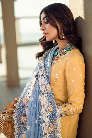 Qalamkar | Unstitched Embroidered Chikankari Lawn | FK-06 NATALIE