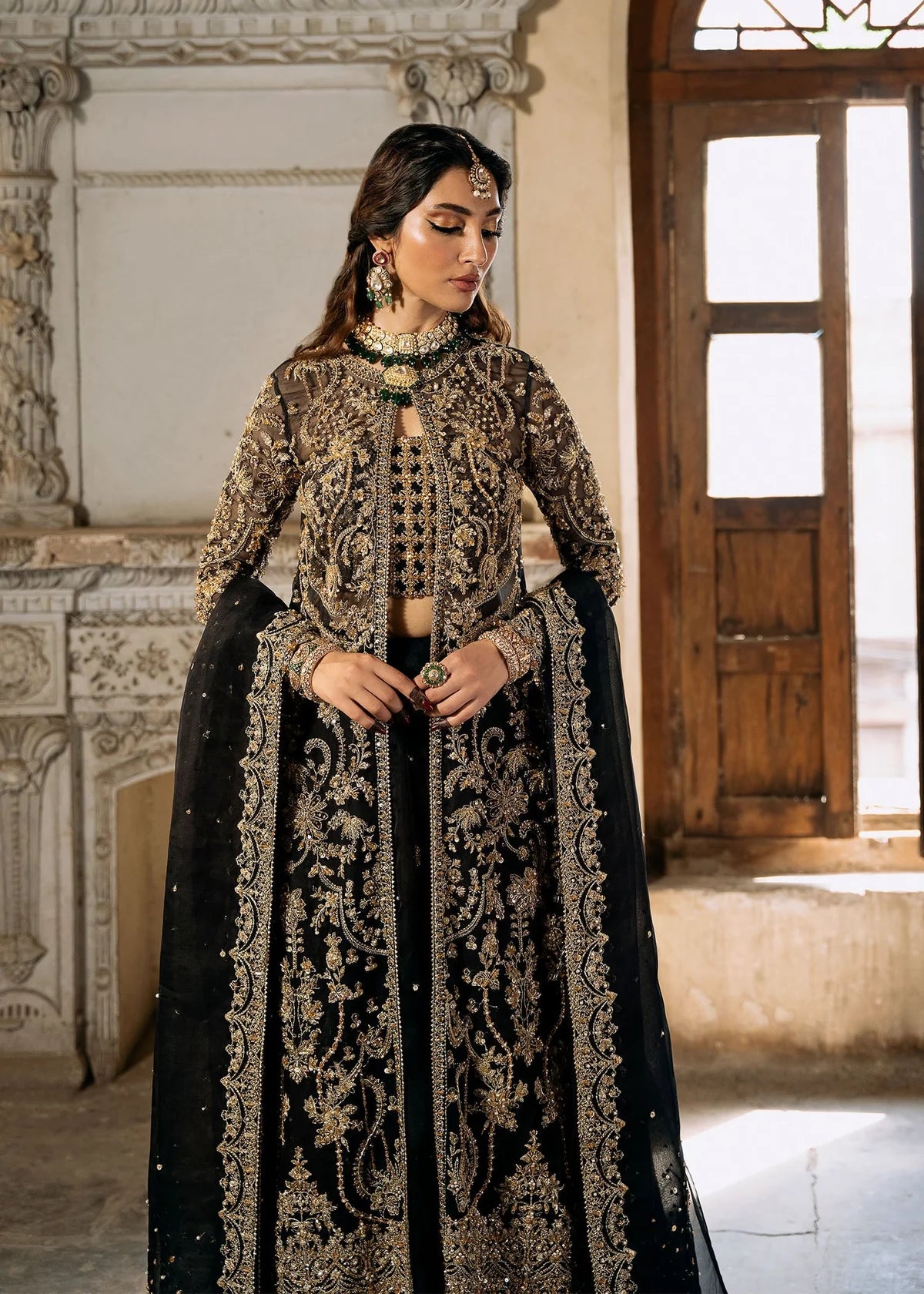 Kanwal Malik | 3 Piece Unstitched Embroidered Organza | Shahtaj