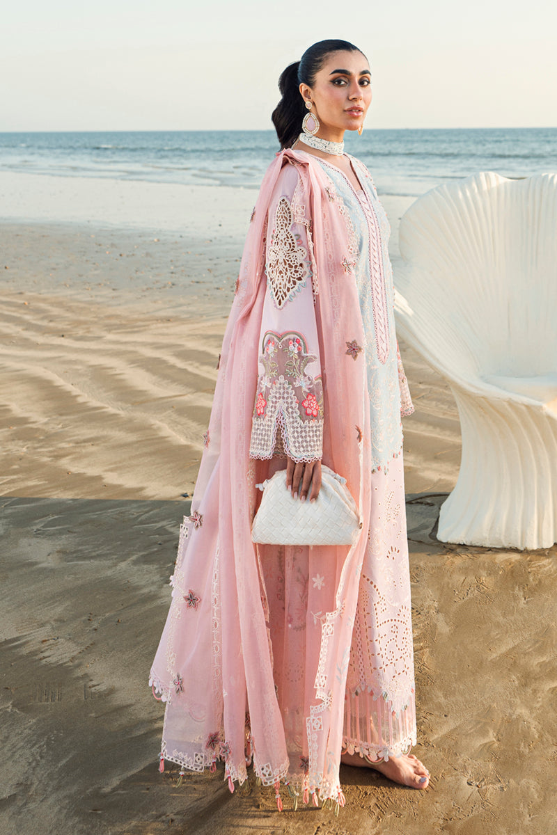 Qalamkar | 3 piece Unstitched Chinkari Embroidered Lawn | FK-08 REEM