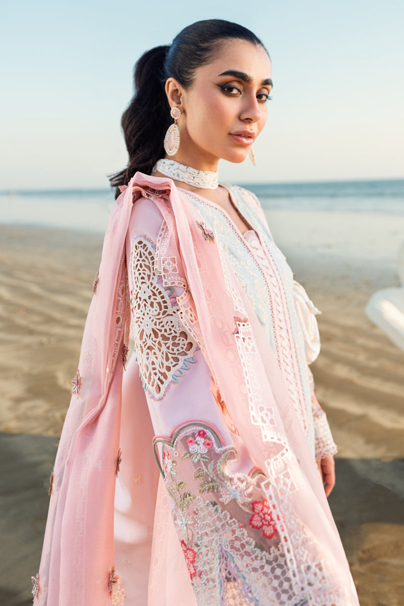 Qalamkar | 3 piece Unstitched Chinkari Embroidered Lawn | FK-08 REEM