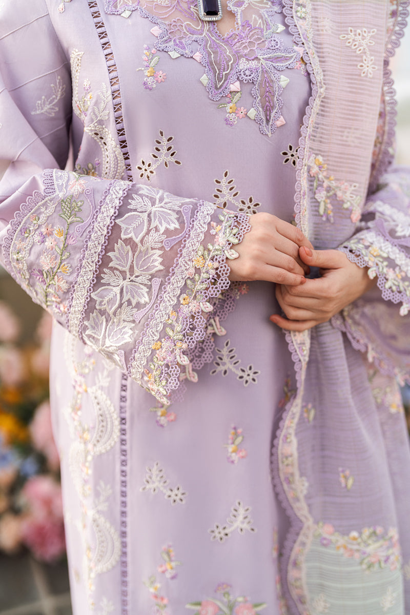 Qalamkar | 3 piece Unstitched Chikankari Embroidered Lawn | FK-09 EVELYN