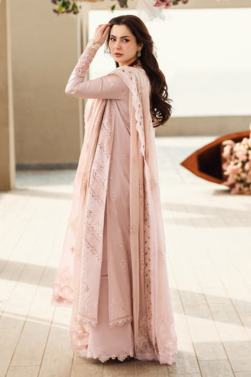 Qalamkar | 3 piece Unstitched Chikankari Embroidered Lawn | FK-10 ZOE