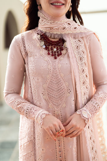 Qalamkar | 3 piece Unstitched Chikankari Embroidered Lawn | FK-10 ZOE