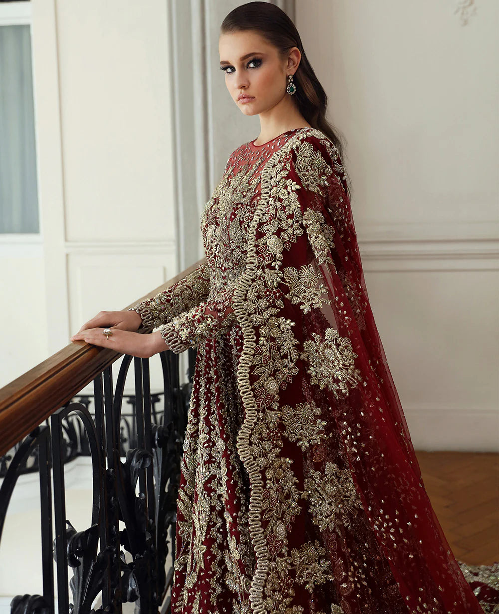 Republic Womens Wear | 3 Piece Unstitched Embroidered Bridal Dress | Amarilla
