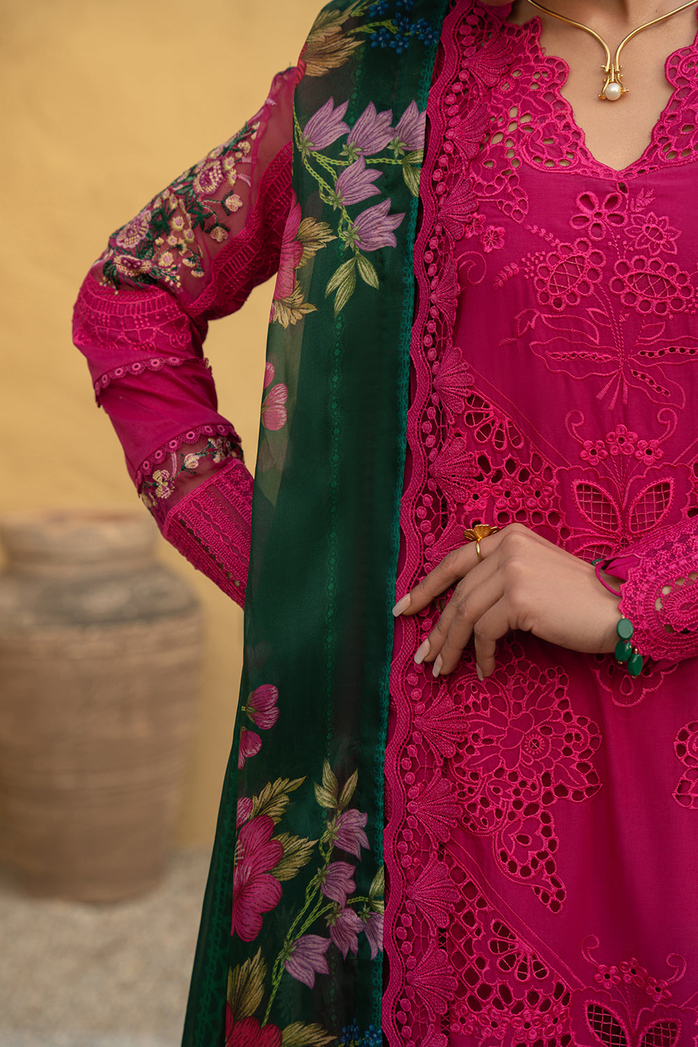 Saira Rizwan | 3 Piece Unstitched Embroidered Lawn | ELODIE-SRL25-04