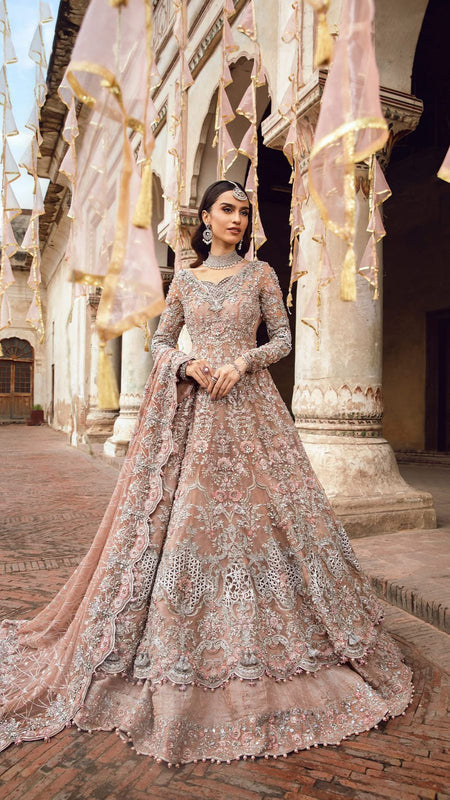 Maria B. | 3 Piece Unstitched Embroidered Organza Bridal Outfit | D5-1423